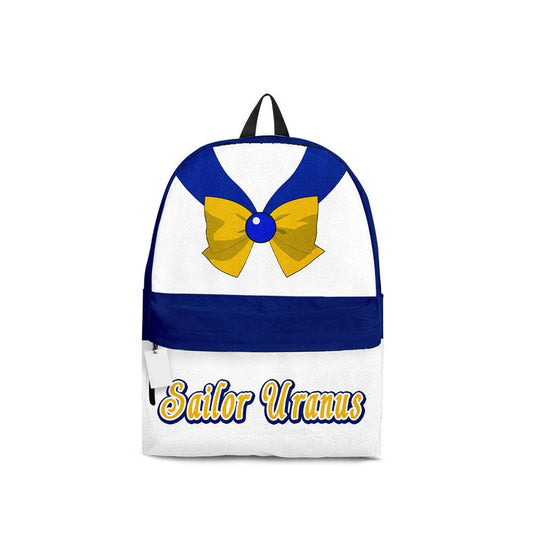 Sailor Moon Backpack Sailor Uranus Character Details Pattern Backpacks White Blue