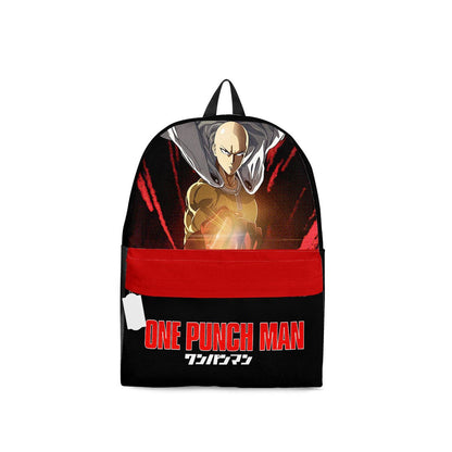 One Punch Man Backpack One Punch Man Saitama Character Graphic Backpacks Red Black