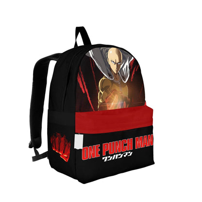 One Punch Man Backpack One Punch Man Saitama Character Graphic Backpacks Red Black