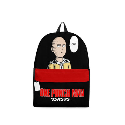 One Punch Man Backpack One Punch Man Saitama Funny Face Backpacks Red Black