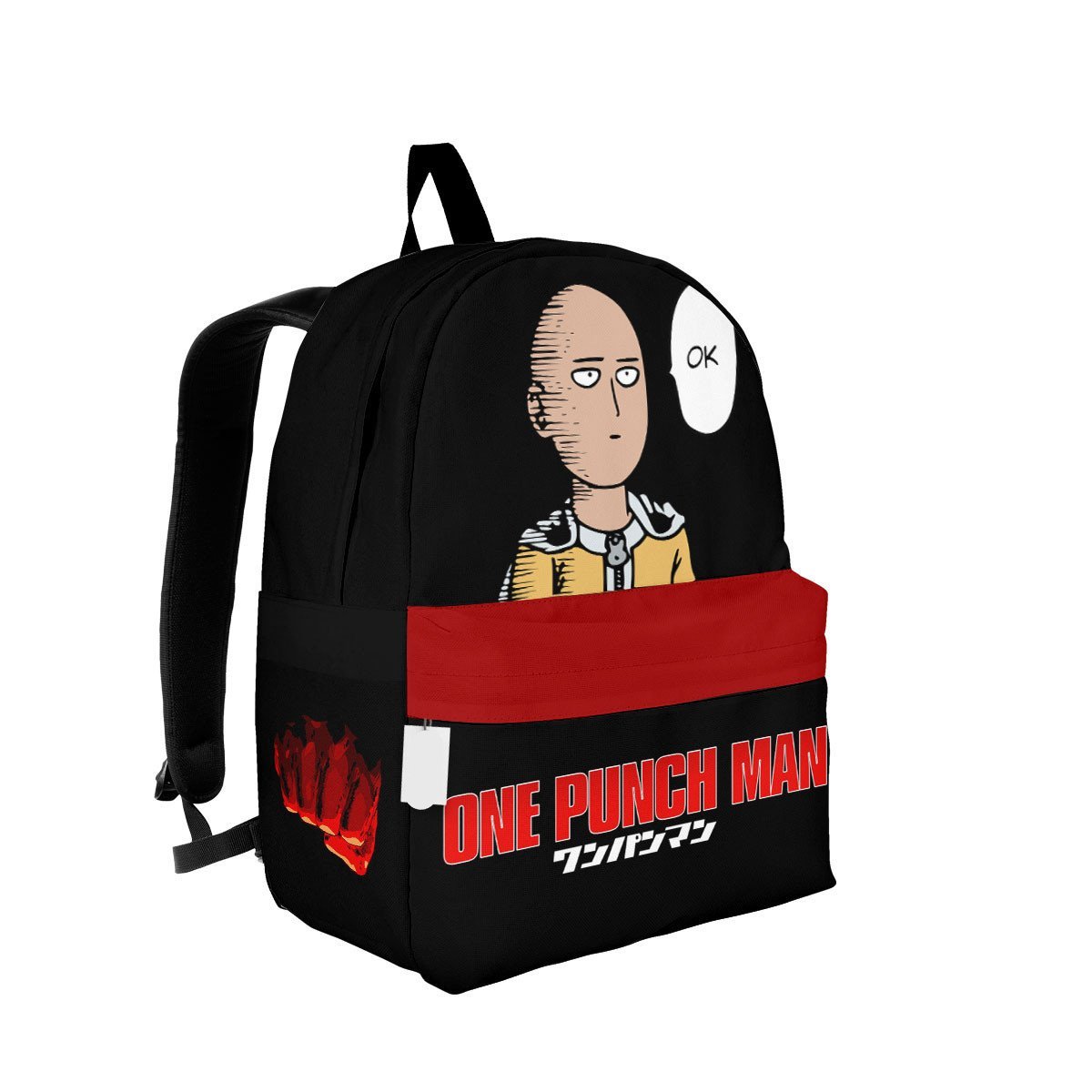 One Punch Man Backpack One Punch Man Saitama Funny Face Backpacks Red Black