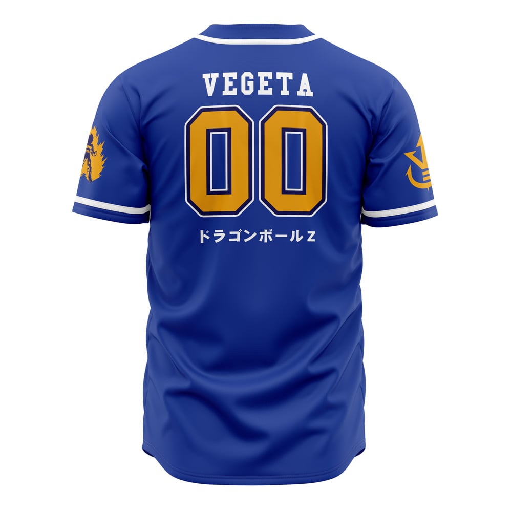 Dragon Ball Baseball Jersey Saiyan Vegeta Dragon Ball Jersey Shirt Blue Unisex Adult New Release