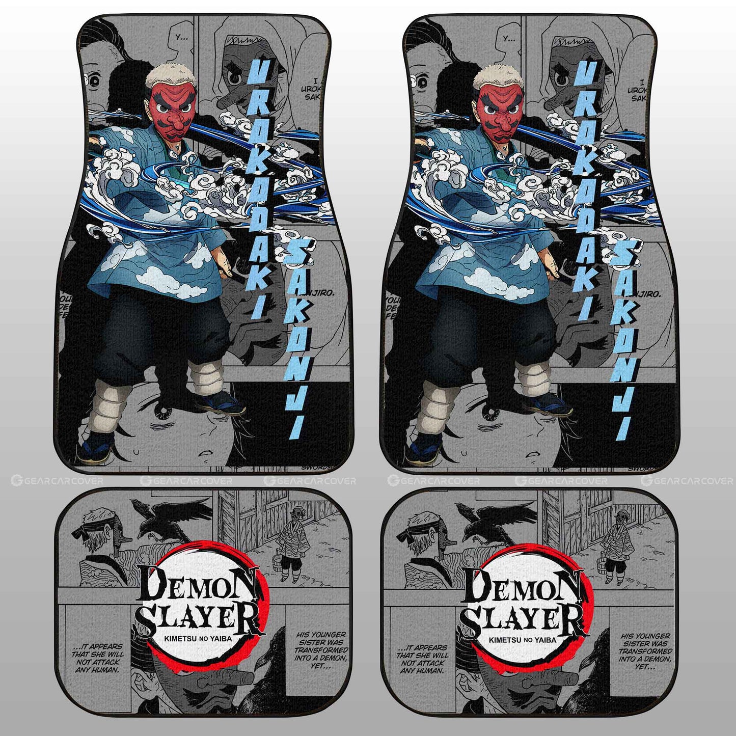 Demon Slayer Car Mats Sakonji Urokodaki Car Floor Mats Mix Mangas Floor Mats