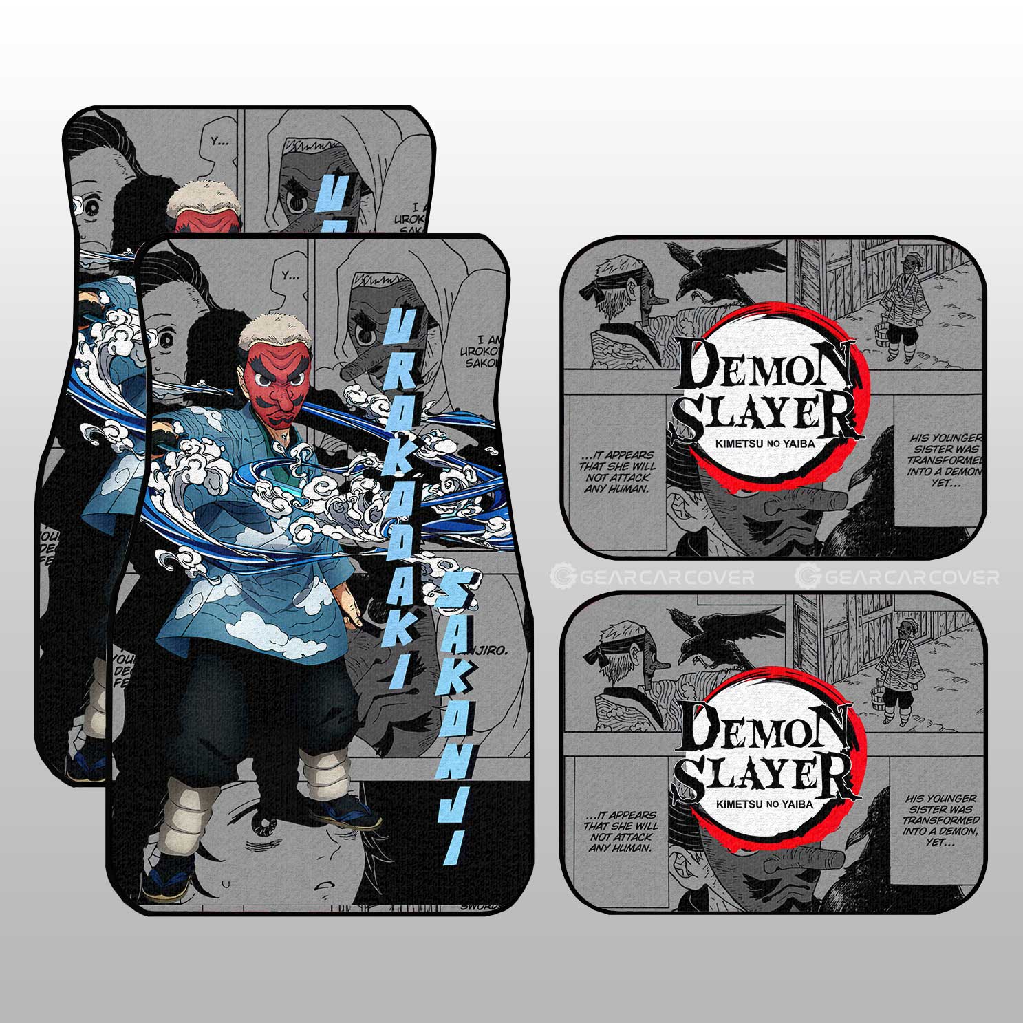 Demon Slayer Car Mats Sakonji Urokodaki Car Floor Mats Mix Mangas Floor Mats