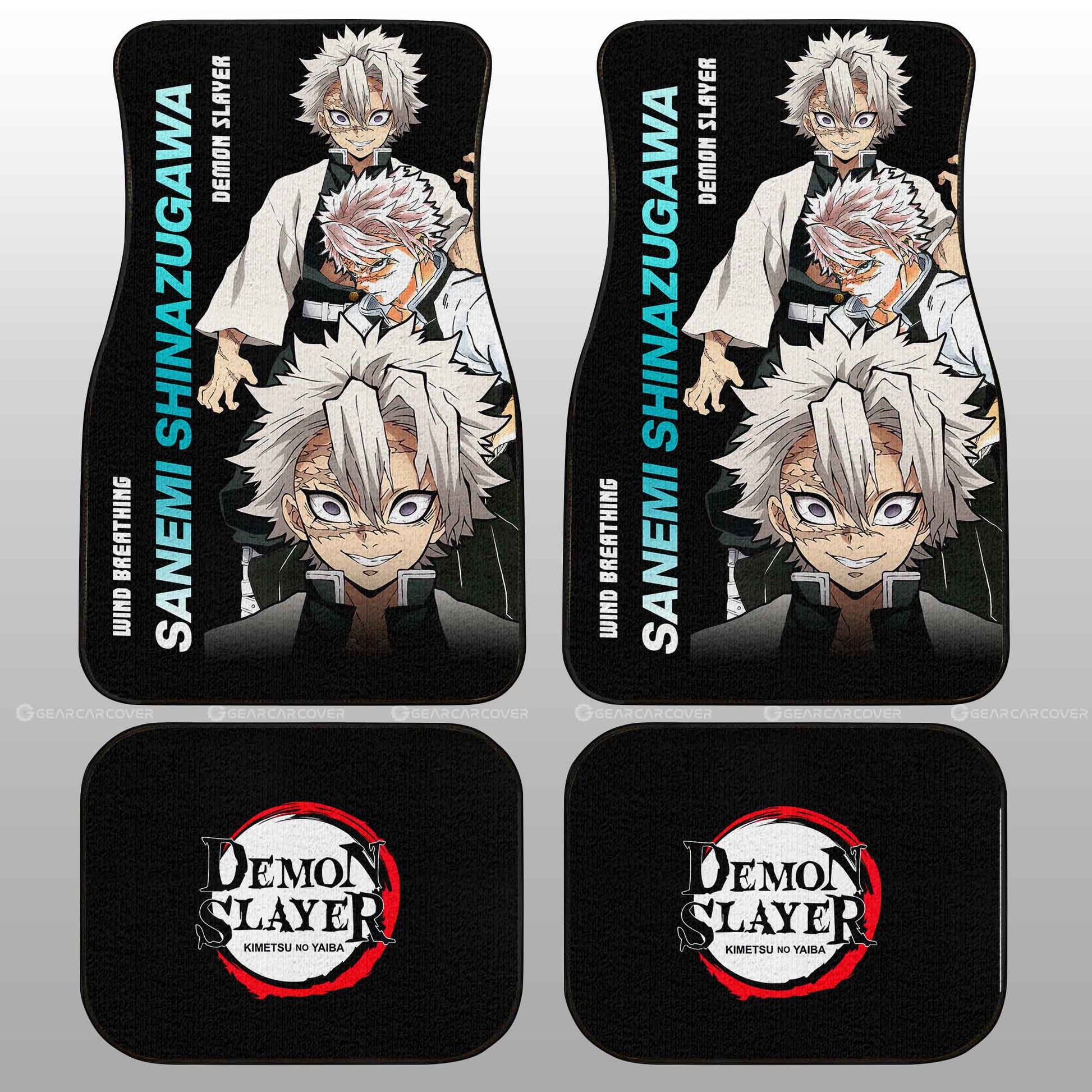 Demon Slayer Car Mats Sanemi Shinazugawa Car Floor Mats Demon Slayer Car Floor Mats