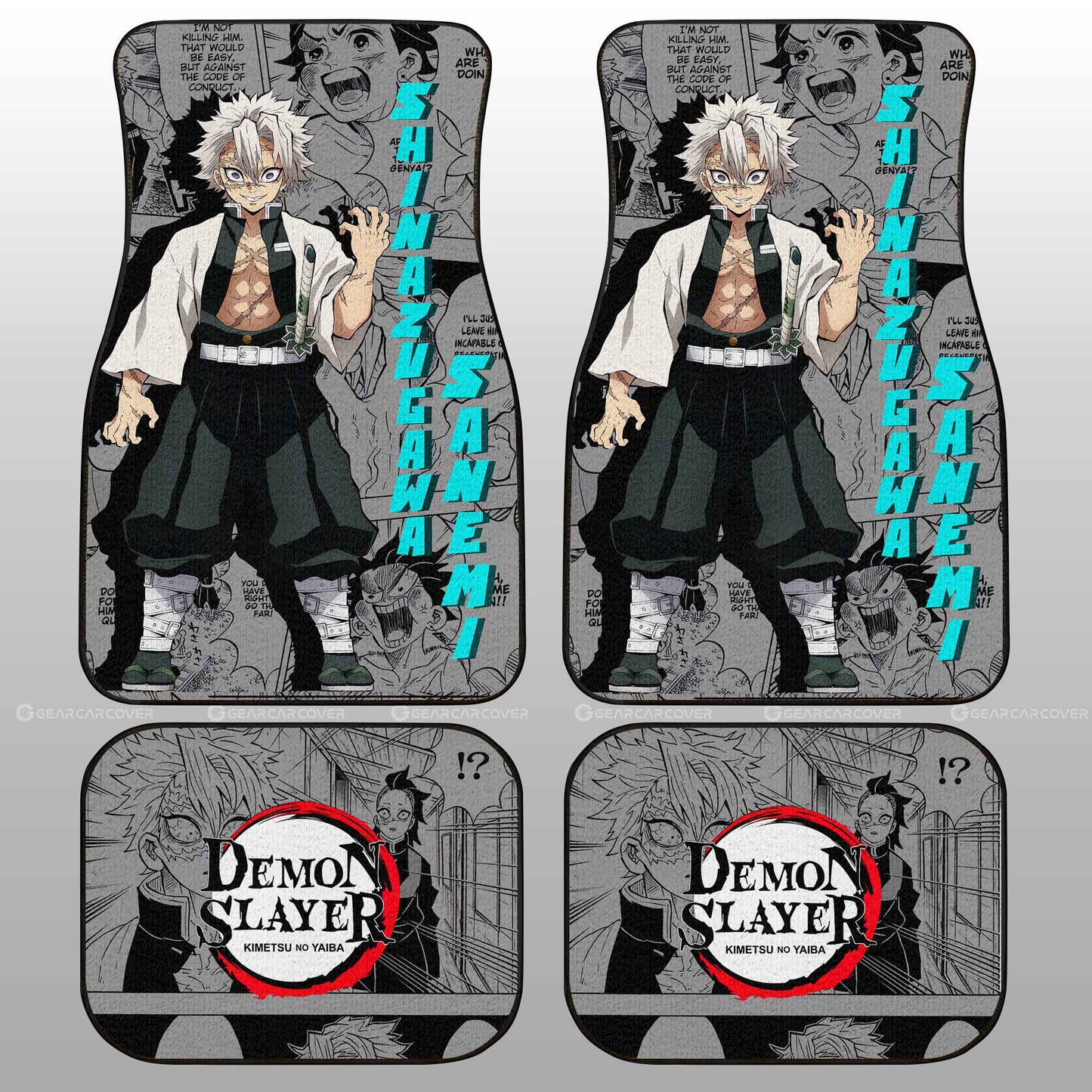 Demon Slayer Car Mats Sanemi Shinazugawa Car Floor Mats Mix Mangas Floor Mats