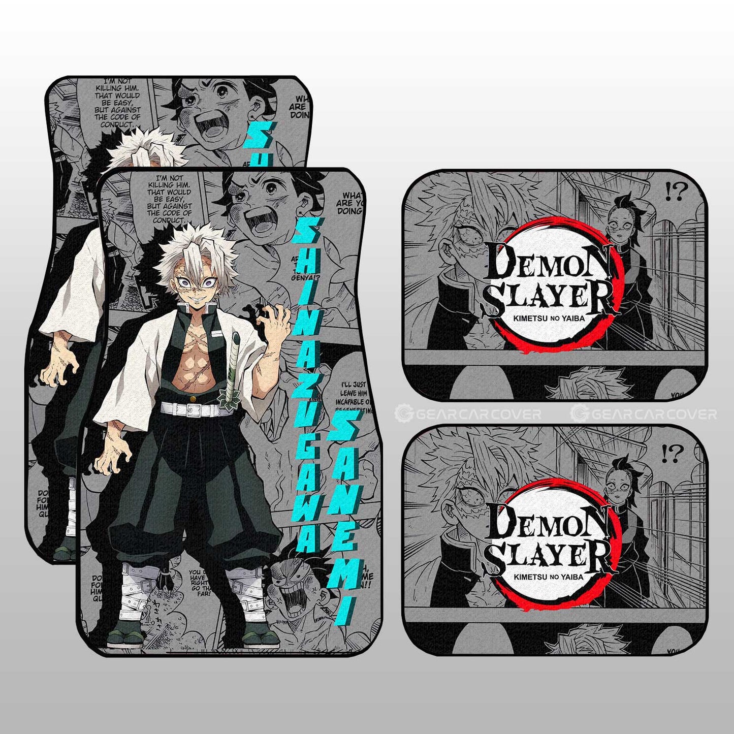 Demon Slayer Car Mats Sanemi Shinazugawa Car Floor Mats Mix Mangas Floor Mats