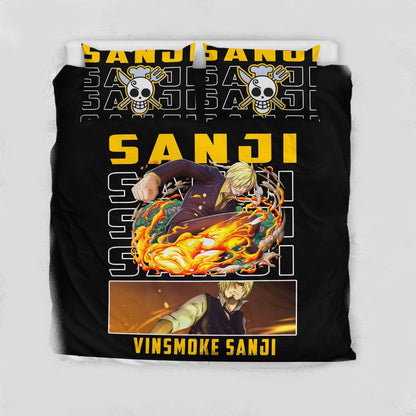 One Piece Bedding Set Vinsmoke Sanji Character Graphic Duvet Covers Black Unique Gift