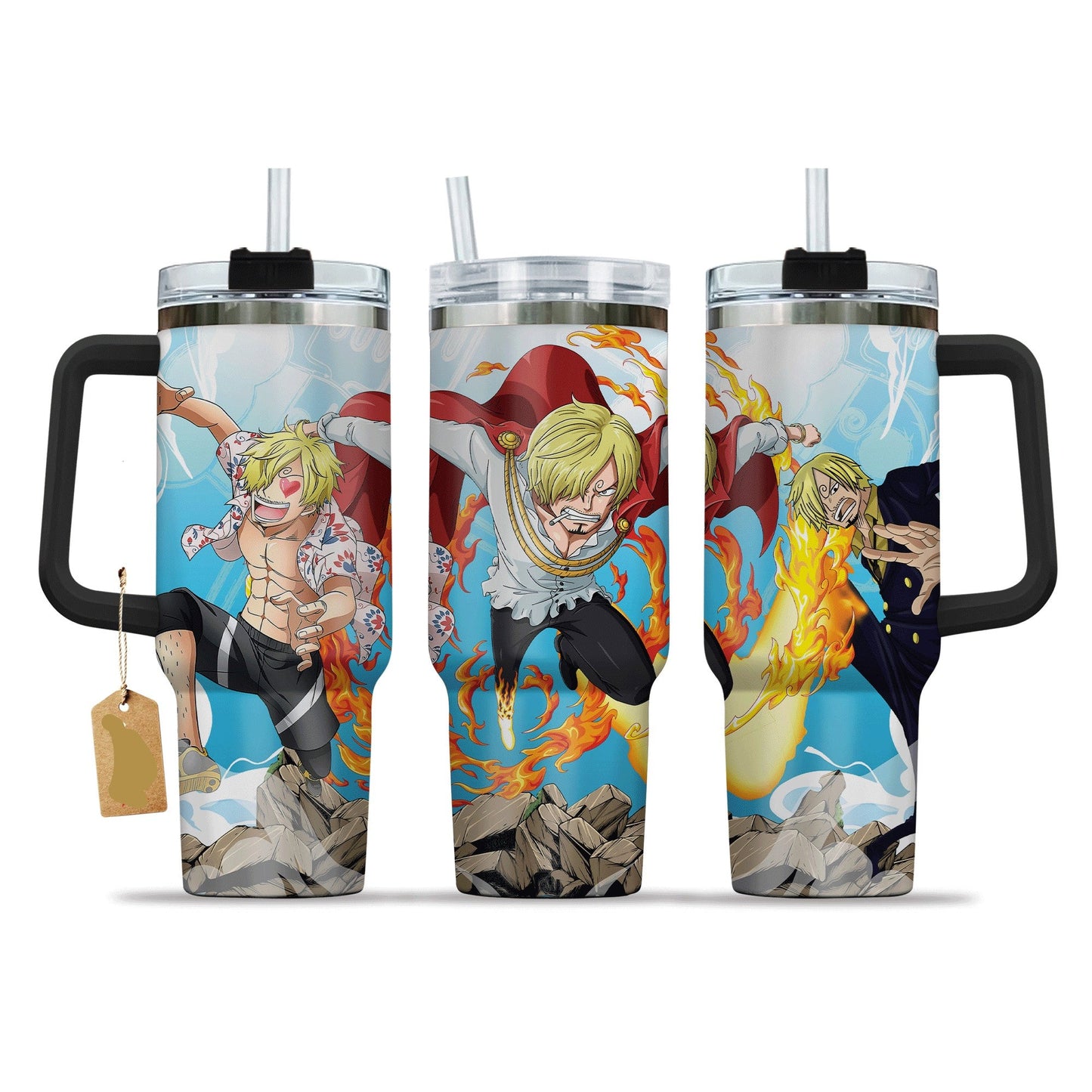 One Piece 40 Oz Tumbler One Piece Character Sanji Graphic Tumbler 40 Oz Colorful