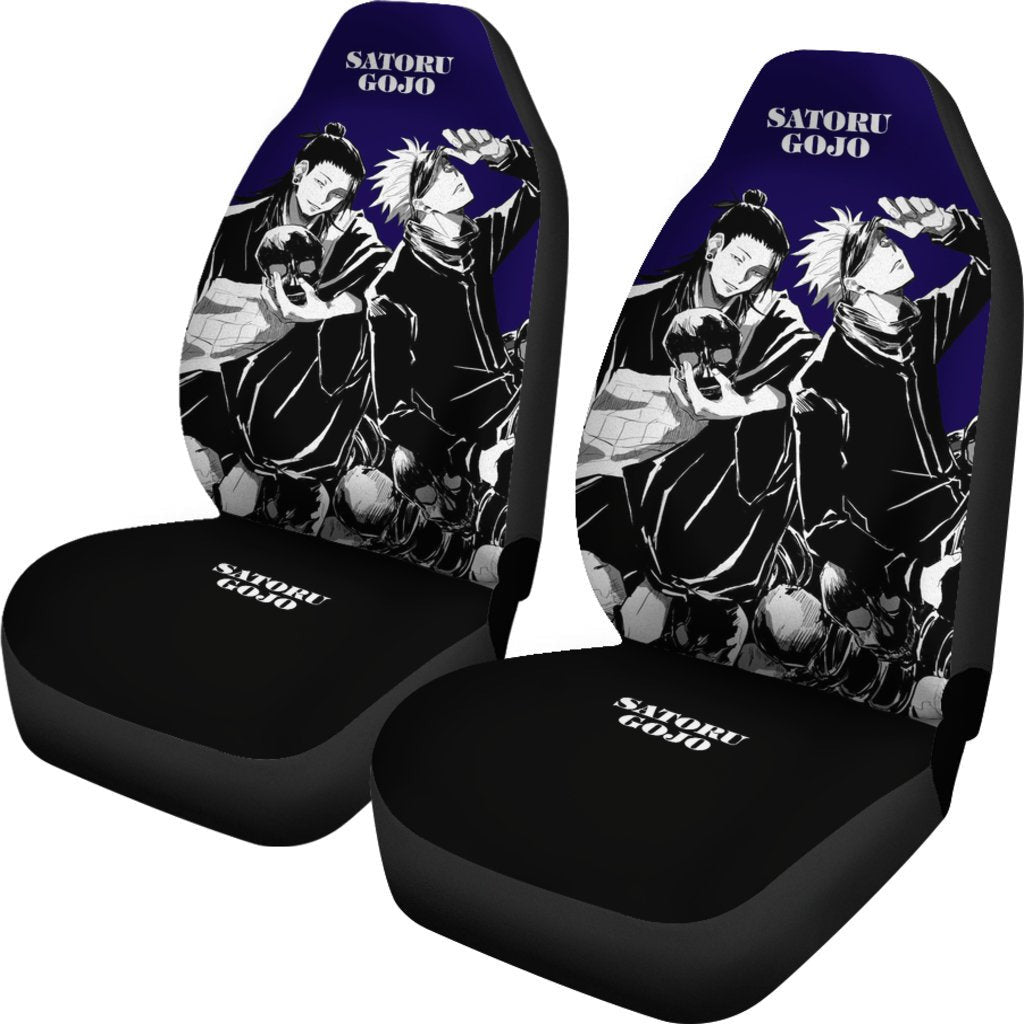 Jujutsu Kaisen Car Seat Covers Satoru Gojo And Suguru Geto Jujutsu KaiSen Seat Covers Black Blue