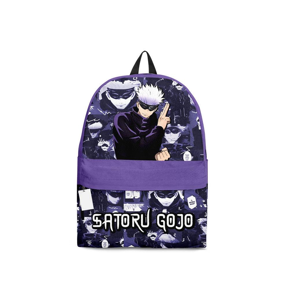 Jujutsu Kaisen Backpack Satoru Gojo Graphic Symbol Manga Pattern Backpacks Purple
