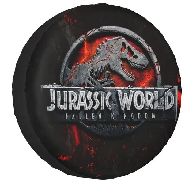 Jurassic Park Spare Tire Cover Jurassic World Fallen Kingdom Symbol Tire Covers Black Red