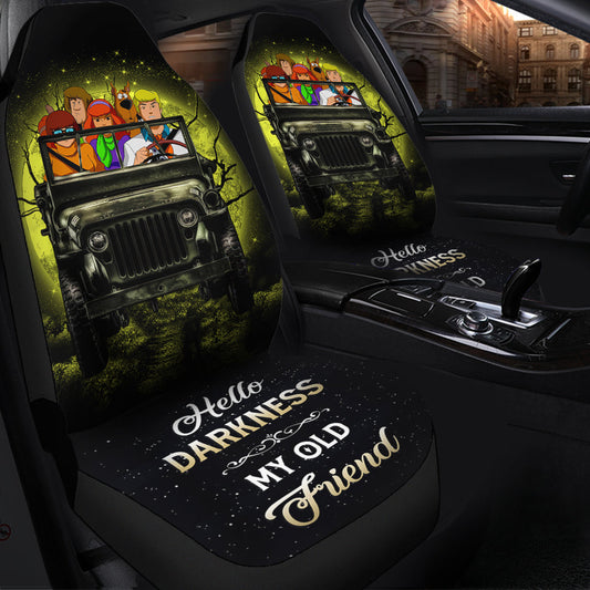 Scooby Doo Funny Drive Ride Jeep Moonlight Halloween Car Seat Covers