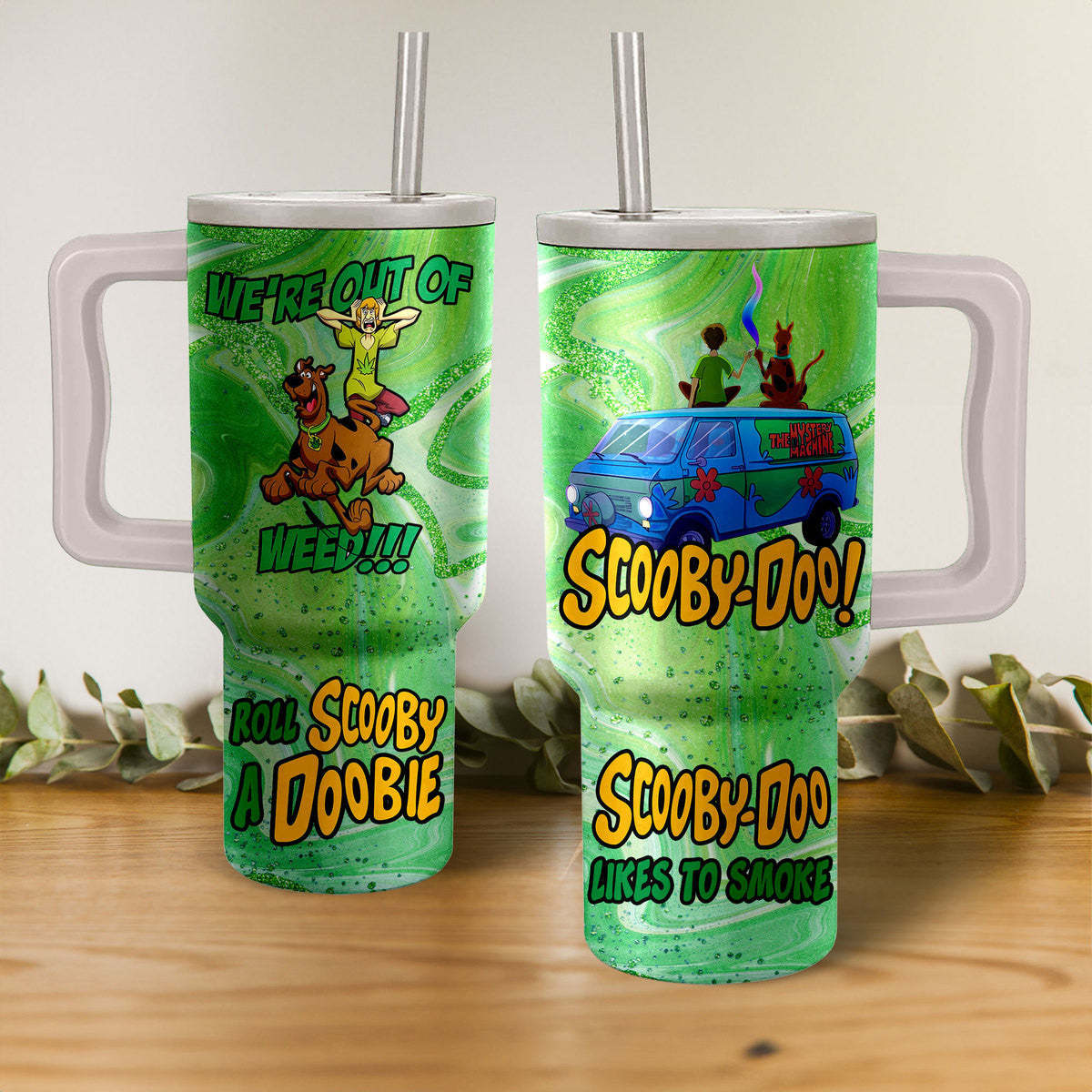 Scooby Doo 40 Oz Tumbler Roll Scooby A Doobie Tumbler 40 Oz Green