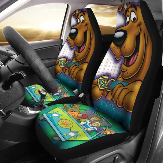 Scooby Doo Car Seat Covers Scooby Doo Smiling Team In Van Seat Covers Green Brown