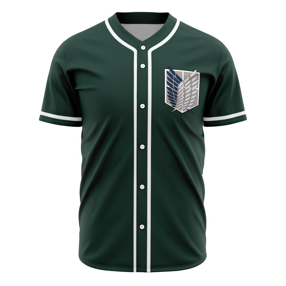 Attack On Titan Baseball Jersey Scouting Regiment Attack On Titan Jersey Shirt Green Unisex Adult New Release