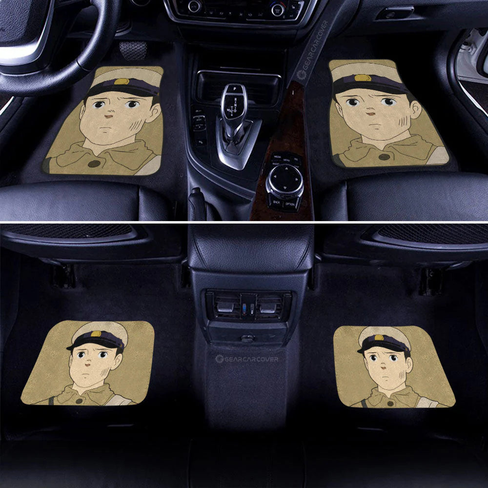 SGhibli Car Mats SGhibli Grave Of The Fireflies Seita Yokokawa Face Car Floor Mat Brown