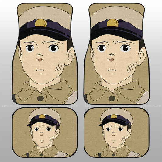 SGhibli Car Mats SGhibli Grave Of The Fireflies Seita Yokokawa Face Car Floor Mat Brown