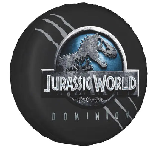 Jurassic Park Spare Tire Cover Jurassic World Dominion Symbol Tire Covers Gray Blue