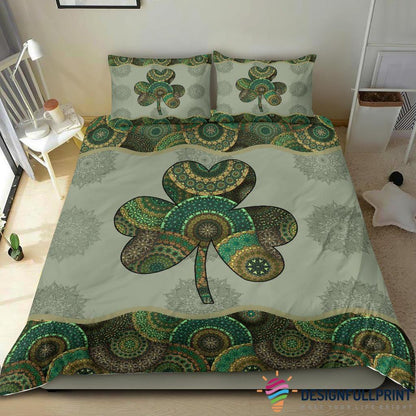 St Patrick Day Bedding Set St Patrick Day Clover Mandala Pattern Duvet Covers Green Unique Gift