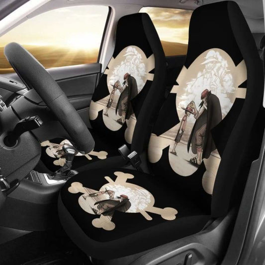 One Piece Car Seat Covers Shanks Luffy One Piece Graphic Seat Covers Black