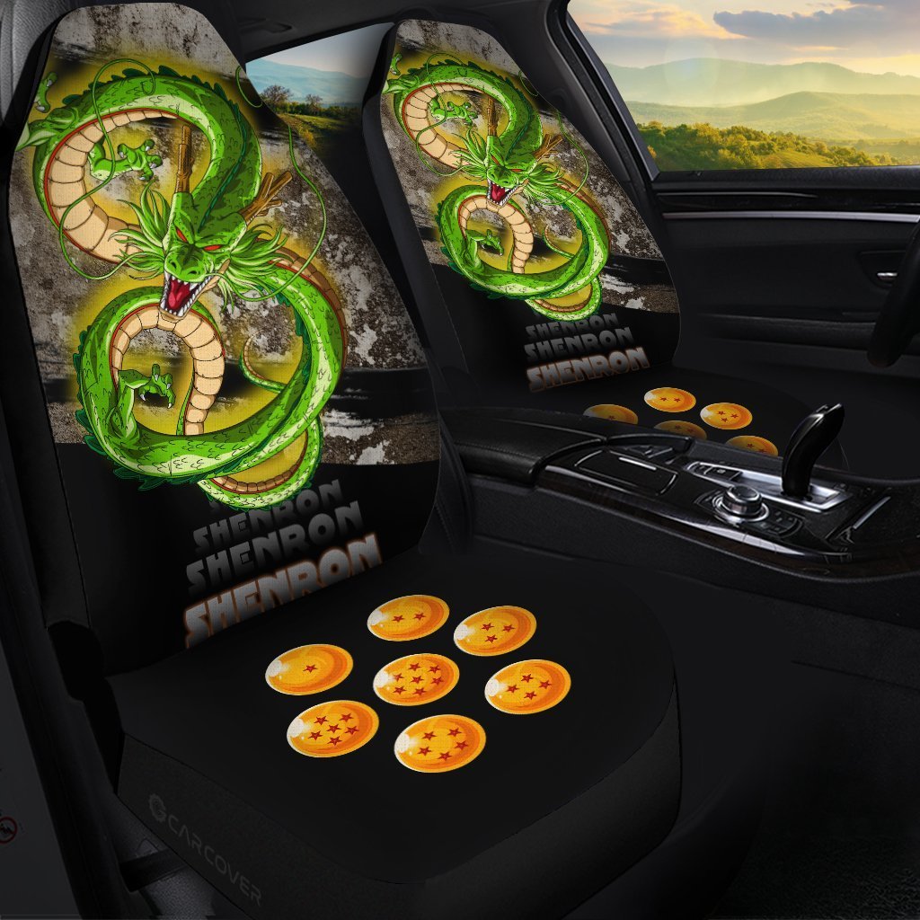 Dragon Ball Car Seat Covers Shenron And Dragon Balls Seat Covers Black