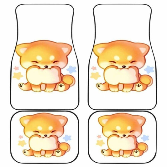 Dog Car Floor Mats Shiba Inu Smile Dog Chibi Art Car Mats