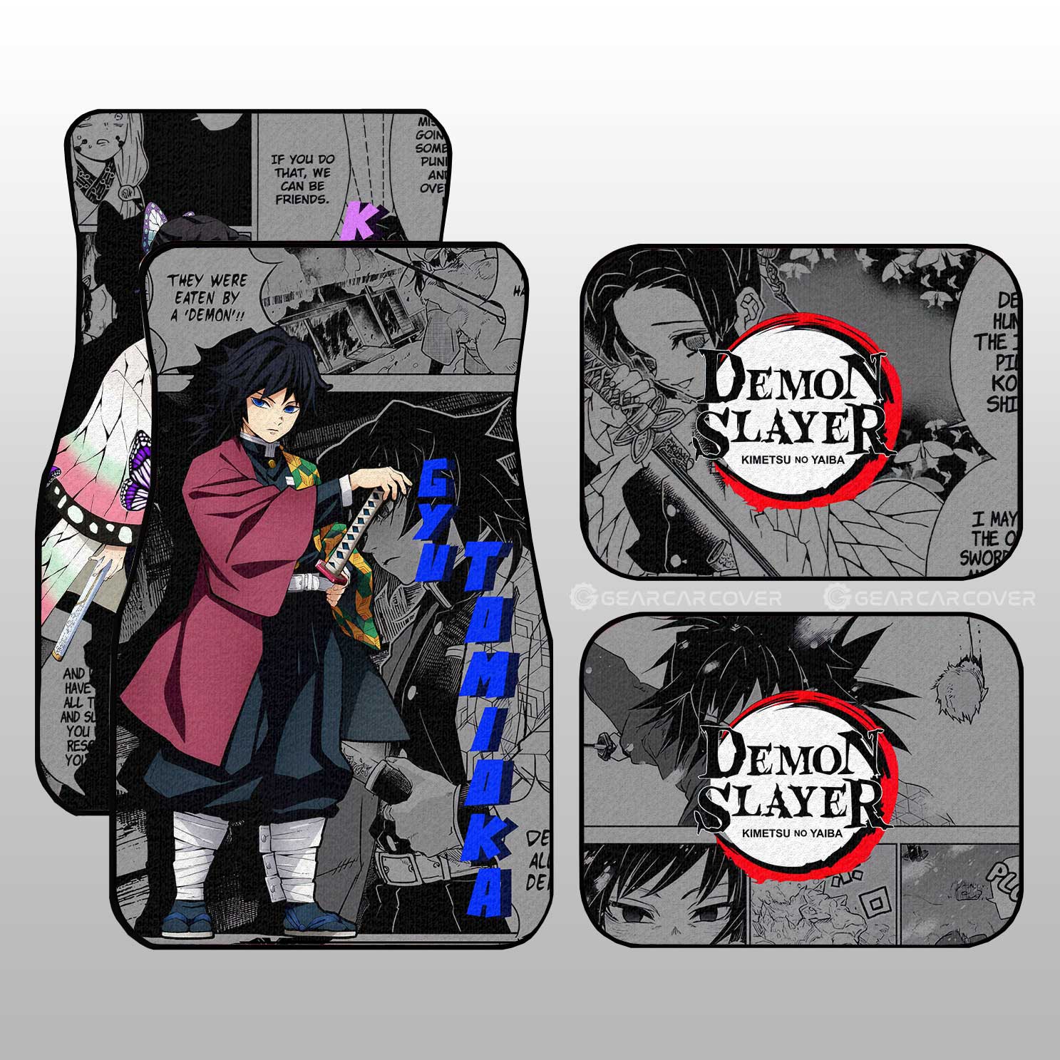 Demon Slayer Car Mats Shinobu And Giyuu Car Floor Mats Mix Mangas Floor Mats