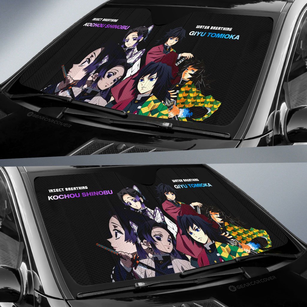 Shinobu And Giyuu Car Sunshade Custom