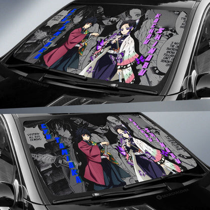 Shinobu And Giyuu Car Sunshade Custom Mix Mangas