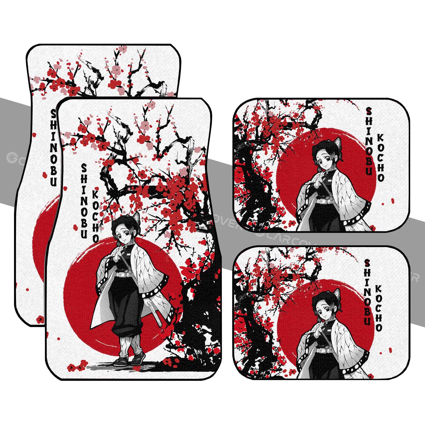 Demon Slayer Car Mats Shinobu Car Floor Mats Japan Style Demon Slayer Car Floor Mats