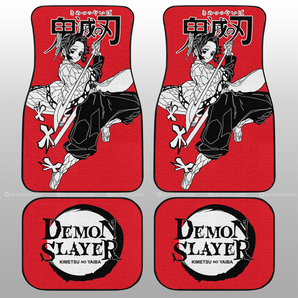 Demon Slayer Car Mats Shinobu Kocho Car Floor Mats Demon Slayer Anime Car Manga Style For Fans Floor Mats