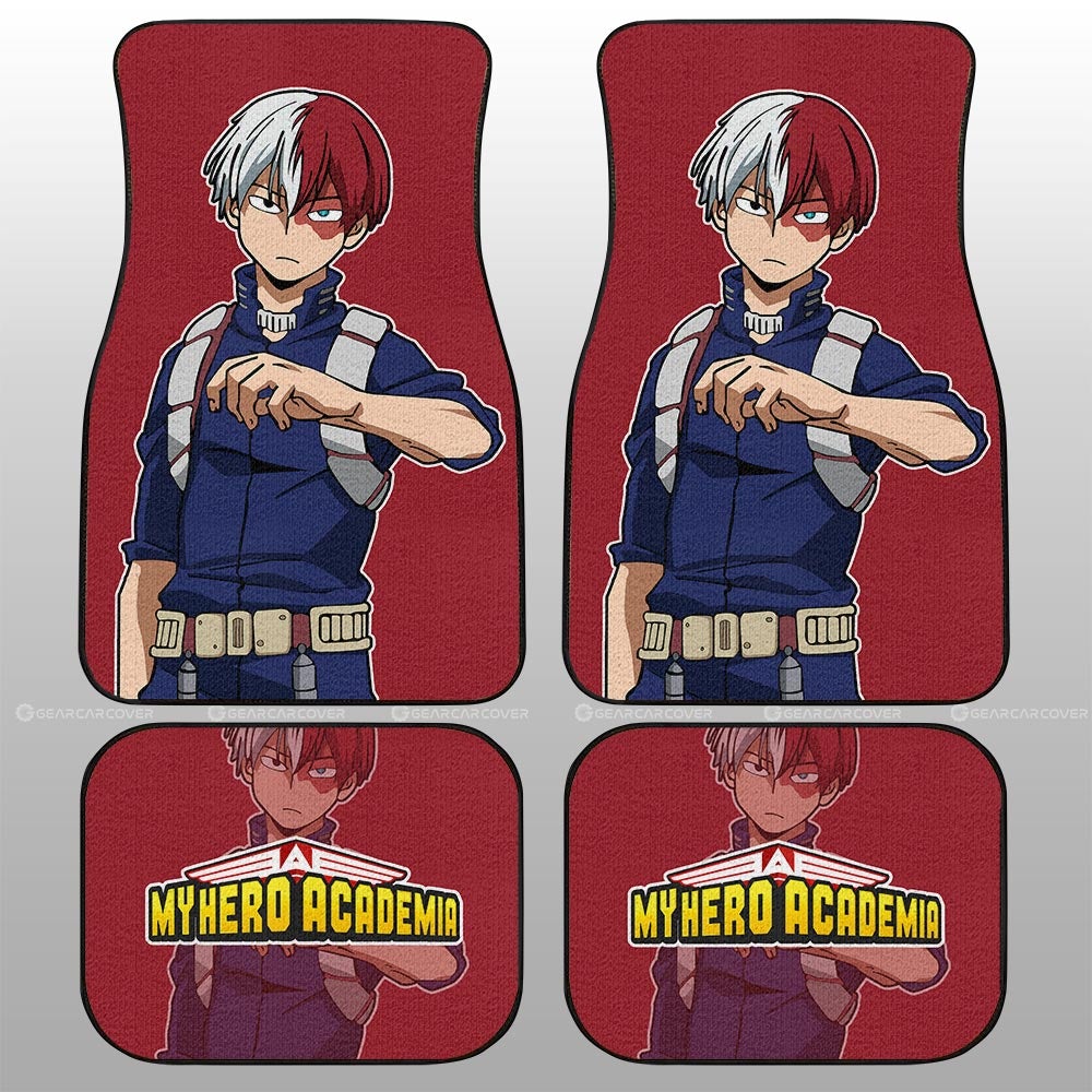 My Hero Academia Car Mats Shoto Todoroki Car Floor Mats My Hero Academia Anime