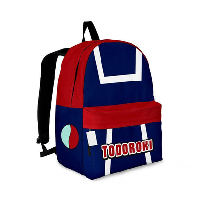My Hero Academia Backpack Shoto Todoroki Hero Character Details Pattern Backpacks Blue Red