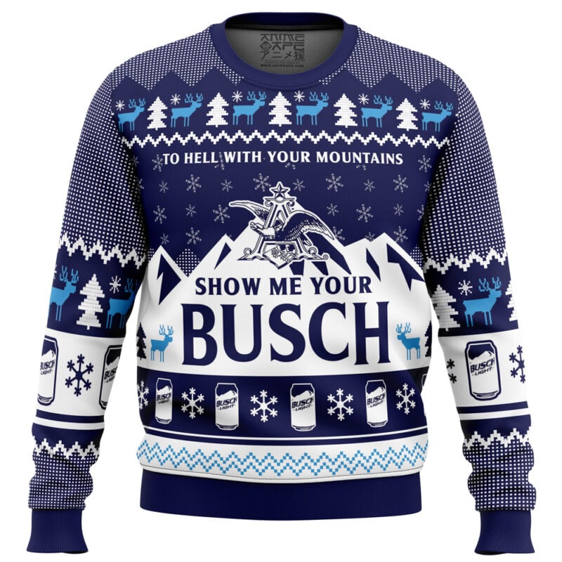 Show Me Your Busch Ugly Christmas Sweater