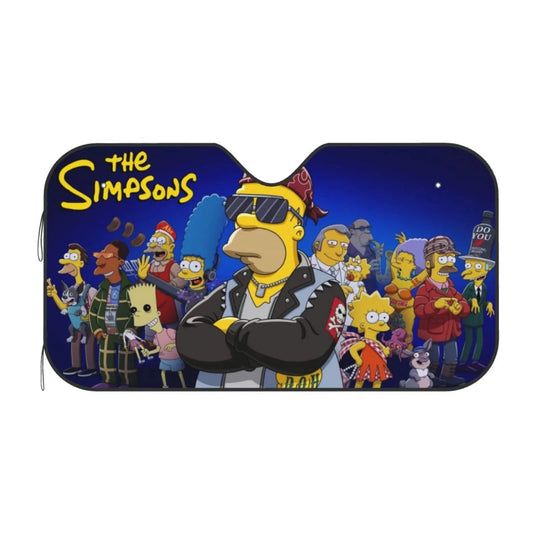 The Simpsons Car Sun Shade The Simpsons Cool Biker Winshield Sun Shade Colorful