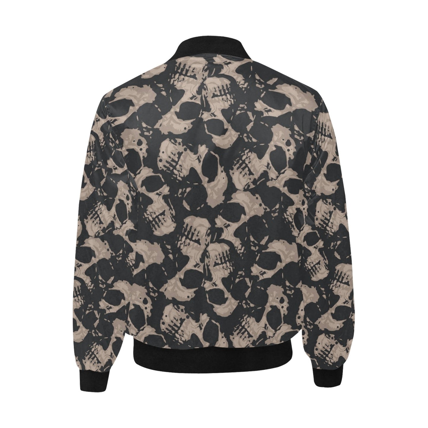 Skull Bomber Jacket Skull Head Drawing Pattern Bomber Black Unisex