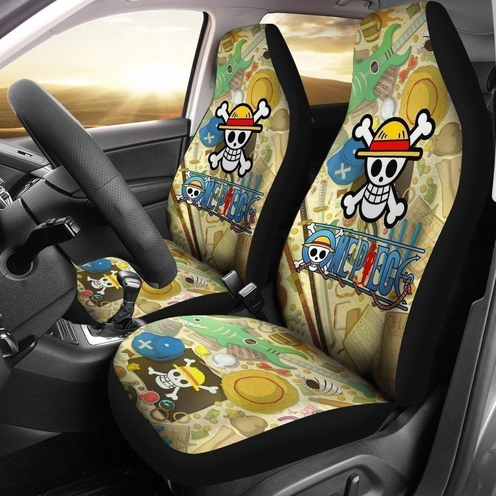 One Piece Car Seat Covers One Piece Straw Hat Items Pattern Seat Covers Colorful