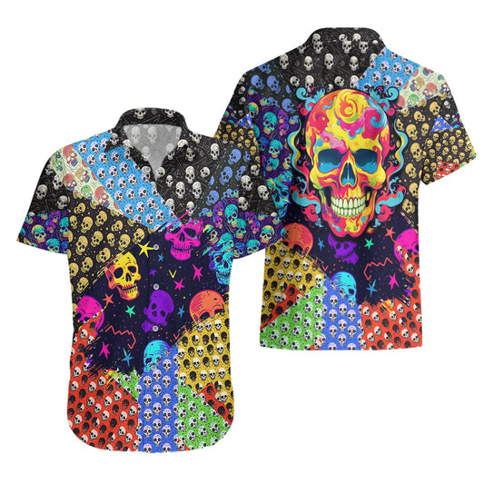 Skull Hawaii Shirt All Type Of Skull Art Pattern Hawaiian Shirt Colorful Unisex