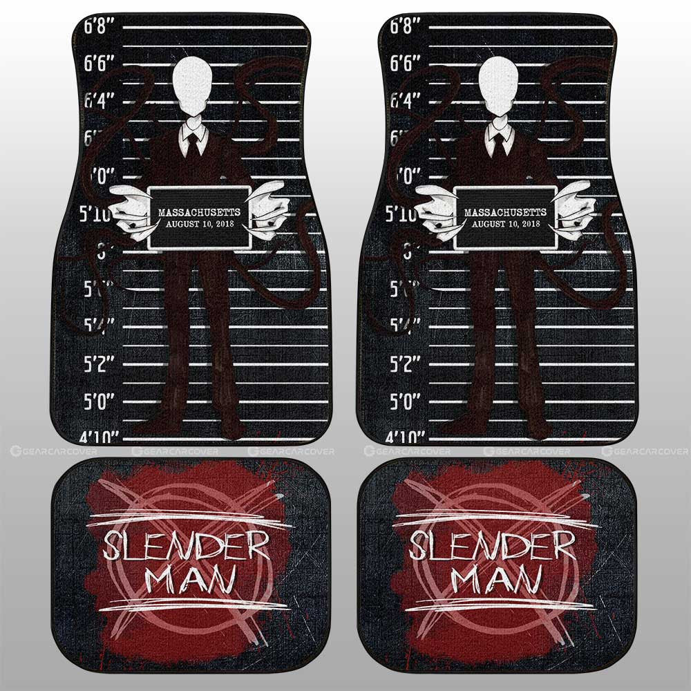 Halloween Car Mats Halloween Slenderman Taking Picture Car Floor Mats Black Red