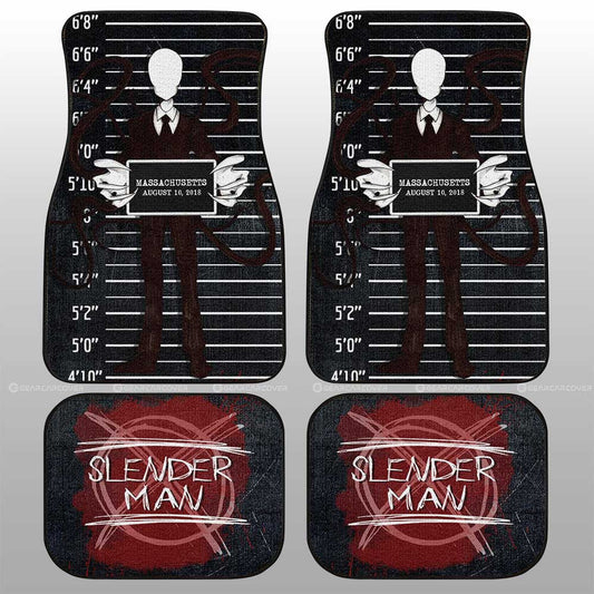 Halloween Car Mats Halloween Slenderman Taking Picture Car Floor Mats Black Red