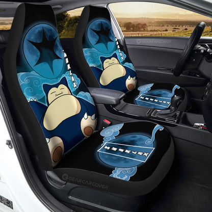 PKM Car Seat Covers Sleepy PKM Snorlax Graphic Seat Covers Black Blue