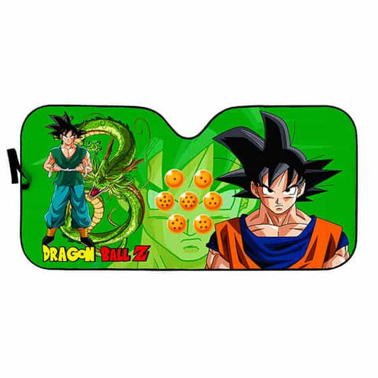 Dragon Ball Car Sun Shade Son Goku And Shenron Dragon Balls Winshield Sun Shade Green