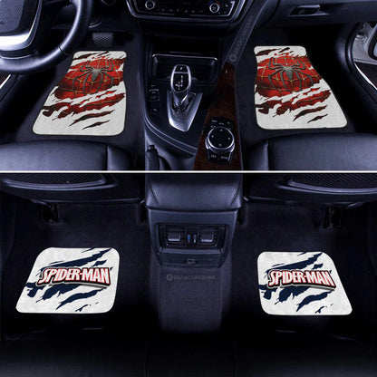 Spiderman Car Mats Spiderman Original Suit Torn Sheet Car Floor Mats Red White