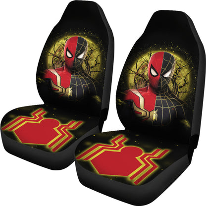 Spiderman Car Seat Covers Spider Man Black Suit No Way Home Moonlight Seat Covers Black Red