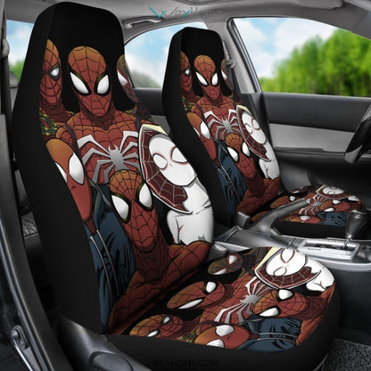 Spiderman Car Seat Covers Spiderman All Versions Graphic Seat Covers Red