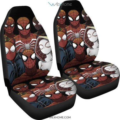 Spiderman Car Seat Covers Spiderman All Versions Graphic Seat Covers Red