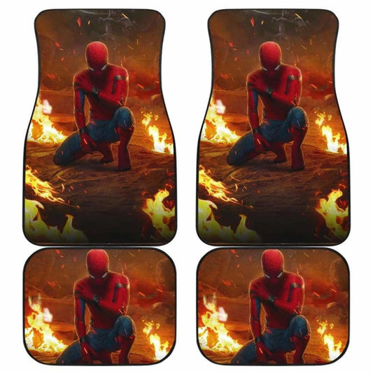 MV Car Floor Mats MV Spiderman Injured In Fire Graphic Car Mats