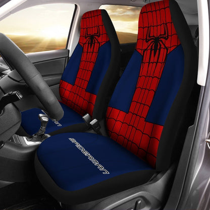 Spiderman Car Seat Covers Spiderman Uniform Graphic Seat Covers Red Blue