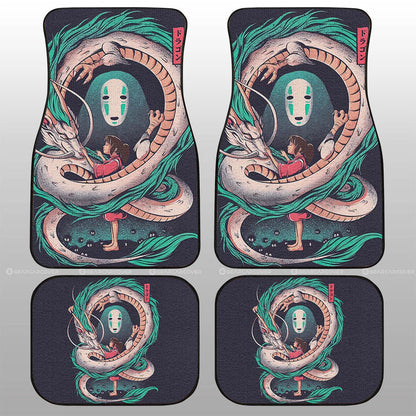 SGhibli Car Mats SGhibli Chihiro Dragon Kohaku And No Face Car Floor Mats Colorful